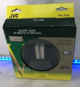 JVC Scart Cable 21 Pin Gold Scart Video Lead TV VCR DVD 5M Hifi Nad alpine CRT - Picture 1 of 3