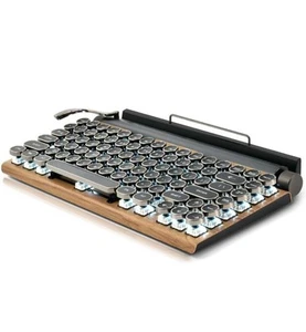 7KEYS Retro Typewriter Mechanical Keyboard Blue Switches Wireless BT Backlit - Bild 1 von 9
