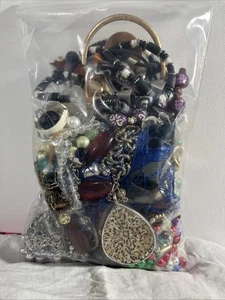 Huge 2 LB Vintage-Now Estate Craft Rhinestone Junk Jewelry Mixed Lot 2 LB - Picture 1 of 4