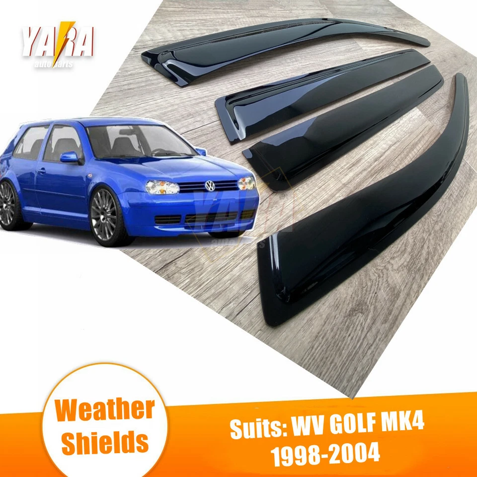 FOR VW VOLKSWAGEN GOLF 4th Gen MK4 98-04 Weathershields Weather Shields tinted - Image 1 of 4