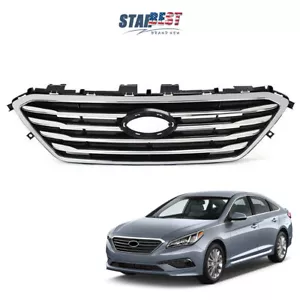 For Hyundai Sonata 2015 2016 17 Front Upper Center Grill Chrome Black Grille NEW - Bild 1 von 11