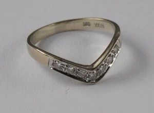 Weißgold Memory Eternity Brillant Diamant Ring mit Spitze 0.3 Carat 585 Gold - Bild 1 von 5