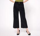 Studio Park Women's Pants Sz 8 Tall X Amy Stran Wide Leg Corduroy Black A620523
