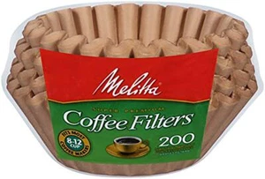 Melitta 8-12 Cup Basket Coffee Filters  Natural Brown  200 Count (Pack o - Picture 1 of 1