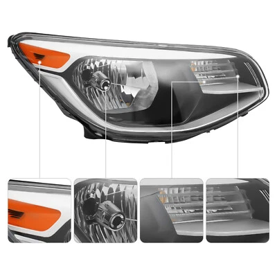 For 2014-2019 Kia Soul Halogen Headlight Headlamp Assembly Right Passenger Side Foto 1 de 4