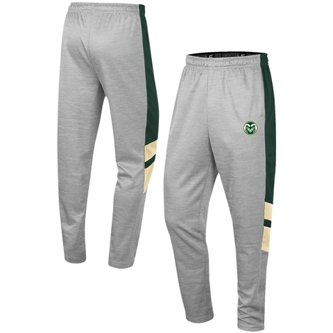Men's Colosseum Heathered Gray/Green Colorado State Rams Bushwood Pants Cover