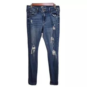 Jeans donna Old Navy Rockstar super skinny vita media 4 denim elasticizzato lavaggio medio - Foto 1 di 8