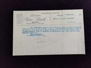 Carta Intestata Bologna Pietro Patelli Guantificio 1933 QX350 - Picture 1 of 1