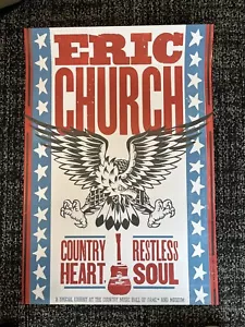 Póster impreso Hatch Show 2023 Eric Church Country Music Hall Of Fame Limited - Imagen 1 de 1