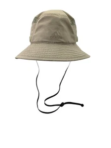 Adidas Aeroready ventilated mesh lined tan sun hat w/ chin strap one size - Picture 1 of 8