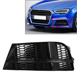 Closed Mesh Honeycomb Front Bumper Fog Light Grille Grill For Audi A3 S-Line S3