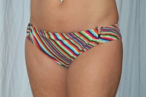 Lucky Brand piped wire striped bikini bottom Size L - Picture 1 of 7