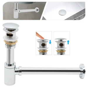 Vasca in acciaio inox + ottone montata scarico lavello con 1 set pop-up troppopieno - Foto 1 di 11