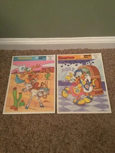 Vintage Golden Disney Donald Duck Frame Tray Puzzle Lot of 2 - Picture 1 of 5