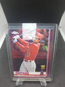 2019 Topps Chrom #1 Shohei Ohtani rosa Refraktor Rookie Cup Los Angeles Engel - Bild 1 von 2