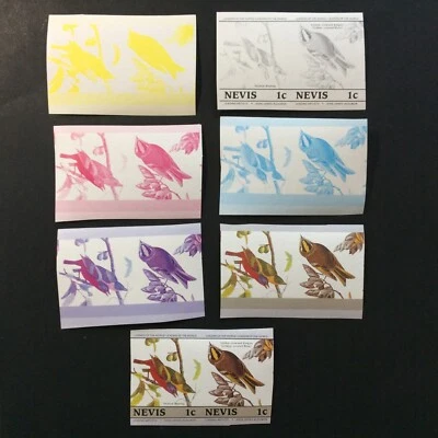 BroadviewStamps Nevis #407 MNH VF pruebas progresivas. Foto 1 de 2