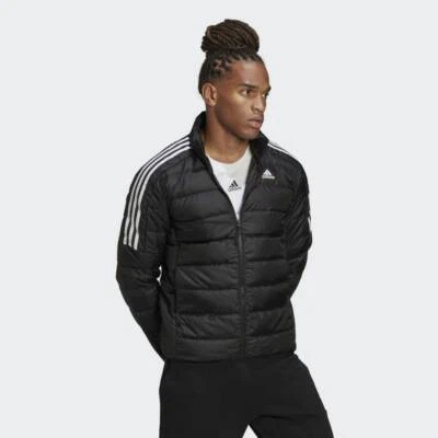 adidas Essentials Down Jacket Sports Mens Coat Black - Image 1 of 4
