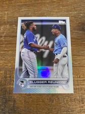 2022 Topps Series 1 Slugger Reunion Vlad/Wander Rainbow Foil #329 - Mint