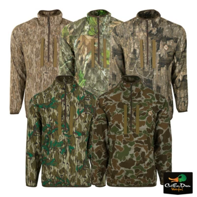 DRAKE WATERFOWL OL TOM TURKEY TECH 1/4 ZIP CAMO PULLOVER WITH SPINE PAD - Image 1 of 4