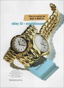 TIFFANY & CO. de colección Relojes 1 Página Revista IMPRESIÓN ANUNCIO Otoño 1990 Tesoro - Imagen 1 de 1
