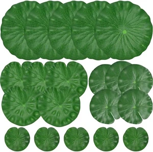 20 Pcs Artificial Lily Pads for Ponds Realistic Floating Lily Pads Leaves - Picture 1 of 7
