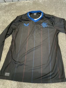 Glasgow Rangers 22/23 4th Shirt Long Sleeve Castore Size Large New Without Tags - Picture 1 of 9