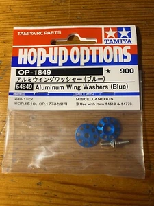 Tamiya 54849 Aluminum Wing Whasher (Blue) Hop-Up Options - Foto 1 di 2