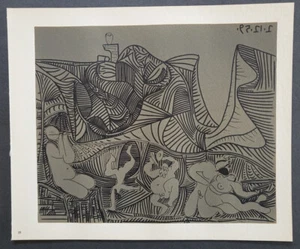 Picasso "Bacchanal w/ Lovers & Owl" Original Linocut Engraving wProvadance 1962 - Picture 1 of 2