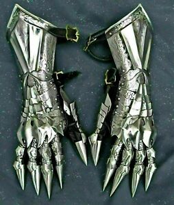 Medieval Gauntlet Pair Accents Knight Crusader Armor Steel Gauntlet Gloves Larp