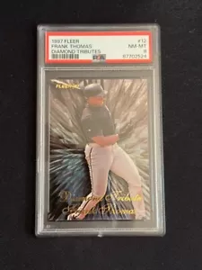 1997 Fleer - #12 Frank Thomas Diamond Tributes PSA 8 RARE, 1:288 HOF Case Hit - Picture 1 of 2