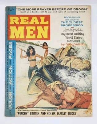 REAL MEN Magazine Vol. 5  #4 - October 1959 - Exciting Adventure & Exposé Pulp  - Image 1 of 4