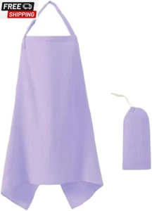 Nursing Cover for Breastfeeding, Breathable, 100% Muslin Cotton, Breastfeeding C - Picture 1 of 8