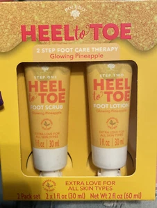 Heel to Toe 2 Step Fußpflege Glowing + Pineapple 2er Pack Set Moisturize 2 x 1fl   - Bild 1 von 2