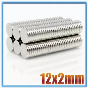 10pcs 12x2mm Super Powerful Strong Round Neodymium Disc Magnets N35 Rare Earth - Imagen 1 de 1