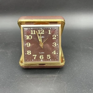 Reloj despertador Linden Traveling Key cuerda raro vintage - Imagen 1 de 7