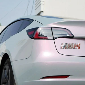 AU Plaid Badge Car 3D Logo Clear Automotive Emblem for Tesla Model S X 3 Y - Picture 1 of 7