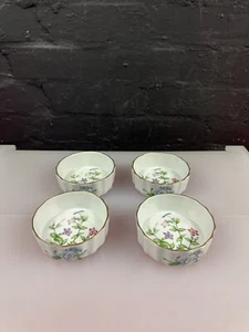 4 x Spode Stafford Flowers Tachiadenus Flan Dishes 10.5 cm x 3.5 cm Last Set - Picture 1 of 6