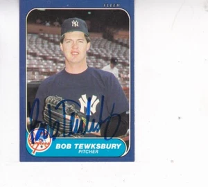 1986 Fleer Update #U-111 Bob Tewksbury New York Yankees Signed Autograph - Picture 1 of 1
