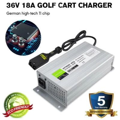 Cargador de batería 36 voltios 18A 36 V para carro de golf Ez Go Club Car EZgo TXT Yamaha Foto 1 de 4