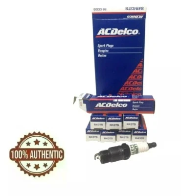 AC DELCO R43TS Spark Plug 8 Piece Set Kit for Chevy Ford GMC Pickup Truck V8 - Image 1 of 2