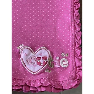 Manta de bebé Carter's Just One Year rosa a lunares bordado con volantes - Imagen 1 de 14
