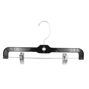 14 inch Black Plastic Skirt and Pants Hangers - Pack of 20 - Picture 1 of 2