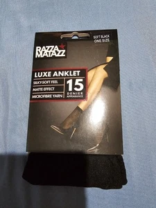 Women's Razza Matazz Luxe Anklet, Soft Black, One Size. New In Packet! - Picture 1 of 3