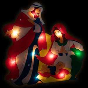 Belén iluminado Northlight 17,75" Sagrada Familia Navidad ventana silueta - Imagen 1 de 7
