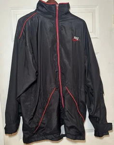 Vintage Nike Black Windbreaker White Label 80er 90er Herren XXL - Bild 1 von 7