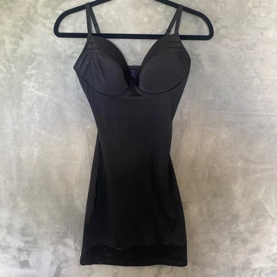 ASSETS Spanx Red Hot Label Shaping Bodycon Slip Dress Black Size L - Image 1 of 4