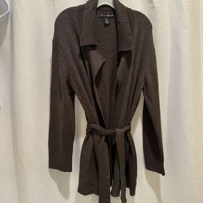 Cárdigan largo suéter Mercer & Madison para mujer de lana merino talla L verde oscuro Foto 1 de 4