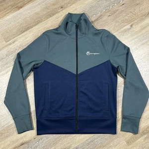 Champion Todd Snyder Terrycloth Full Zip Track Jacket Mens M Gray Blue *Stain - Afbeelding 1 van 16