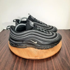 Nike Air Max 97 Hombres 11 Zapatos Negro Antracita Terry Tela Tenis Atléticos  - Imagen 1 de 10