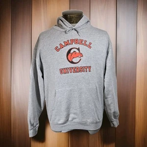 Champion Campbell University Sudadera con Capucha Para Hombre L Gris Estampado Gráfico Manga Larga Defectos - Imagen 1 de 11